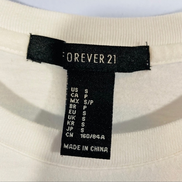 Forever 21 “Girls Club” White Graphic Tee Size Small - Picture 3 of 6
